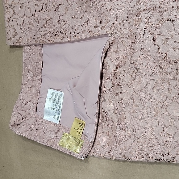H&M Size 4 Dusty Rose Lace Pencil Skirt. Mini Lining, Gently Used Condition - Picture 8 of 9